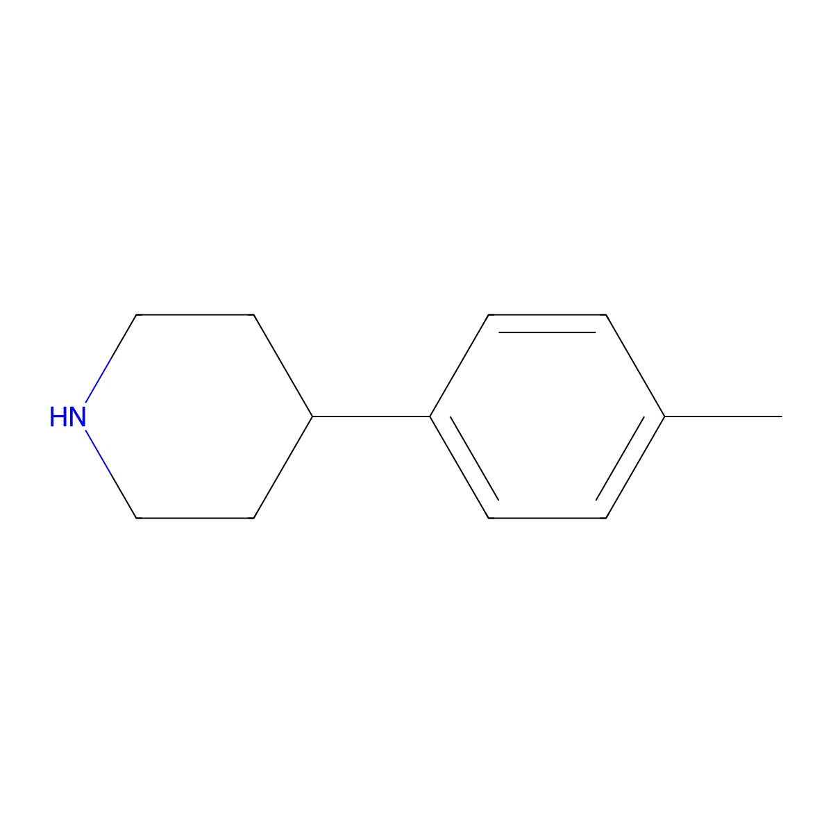 4-(4-Methylphenyl)piperidine molecular structure, CAS 59083-39-5
