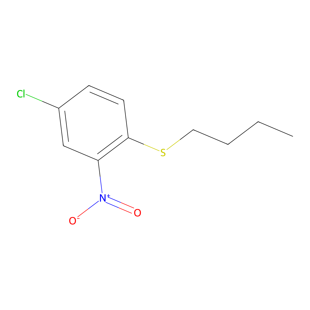 1-(Butylthio)-4-chloro-2-nitrobenzene molecular structure, CAS 59083-52-2
