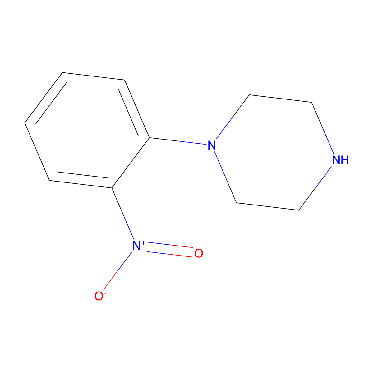 1-(2-Nitrophenyl)piperazine molecular structure, CAS 59084-06-9