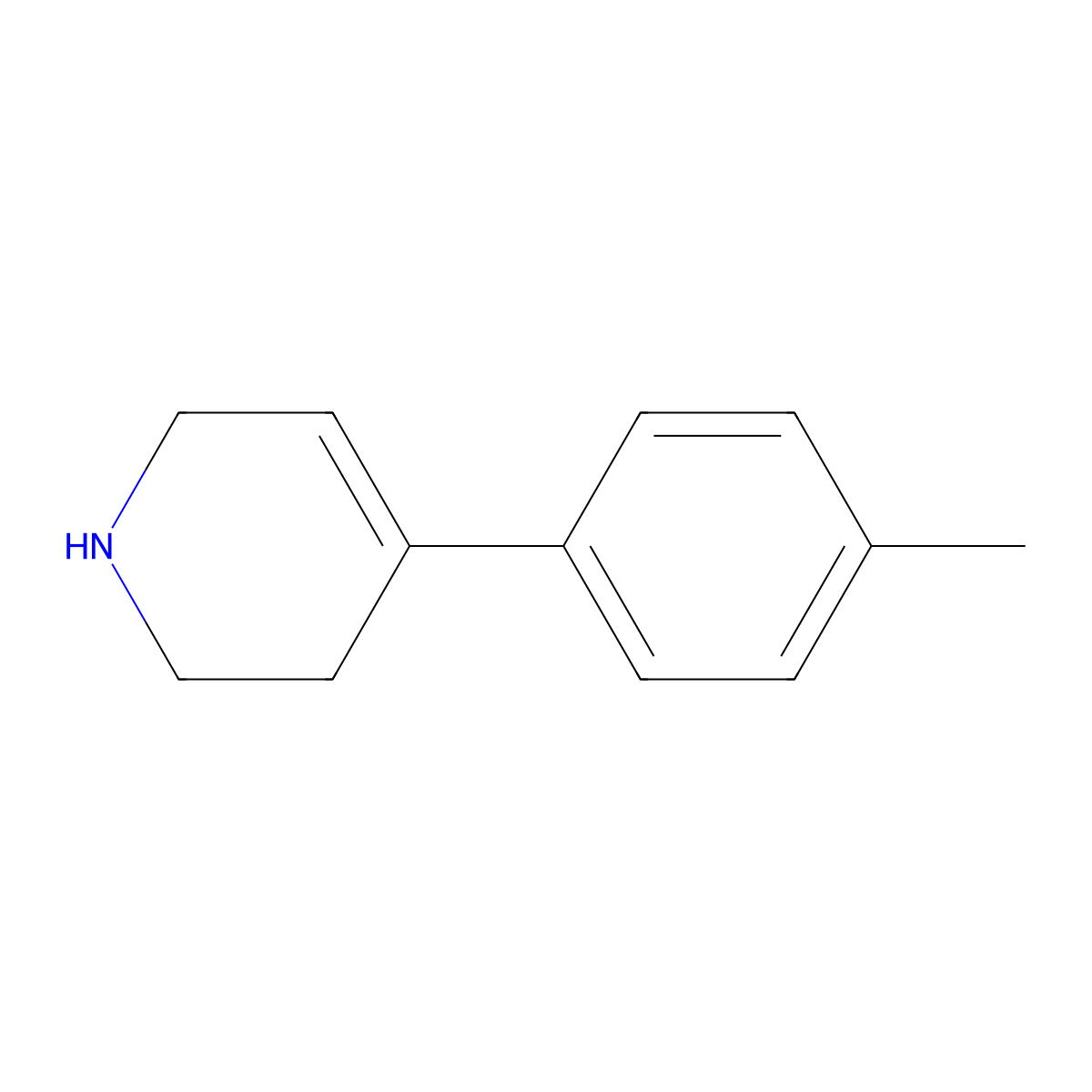 4-(4-Methylphenyl)-1,2,3,6-tetrahydropyridine molecular structure, CAS 59084-09-2