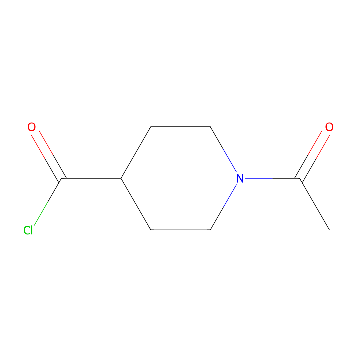 1-Acetylpiperidine-4-carbonyl chloride molecular structure, CAS 59084-16-1