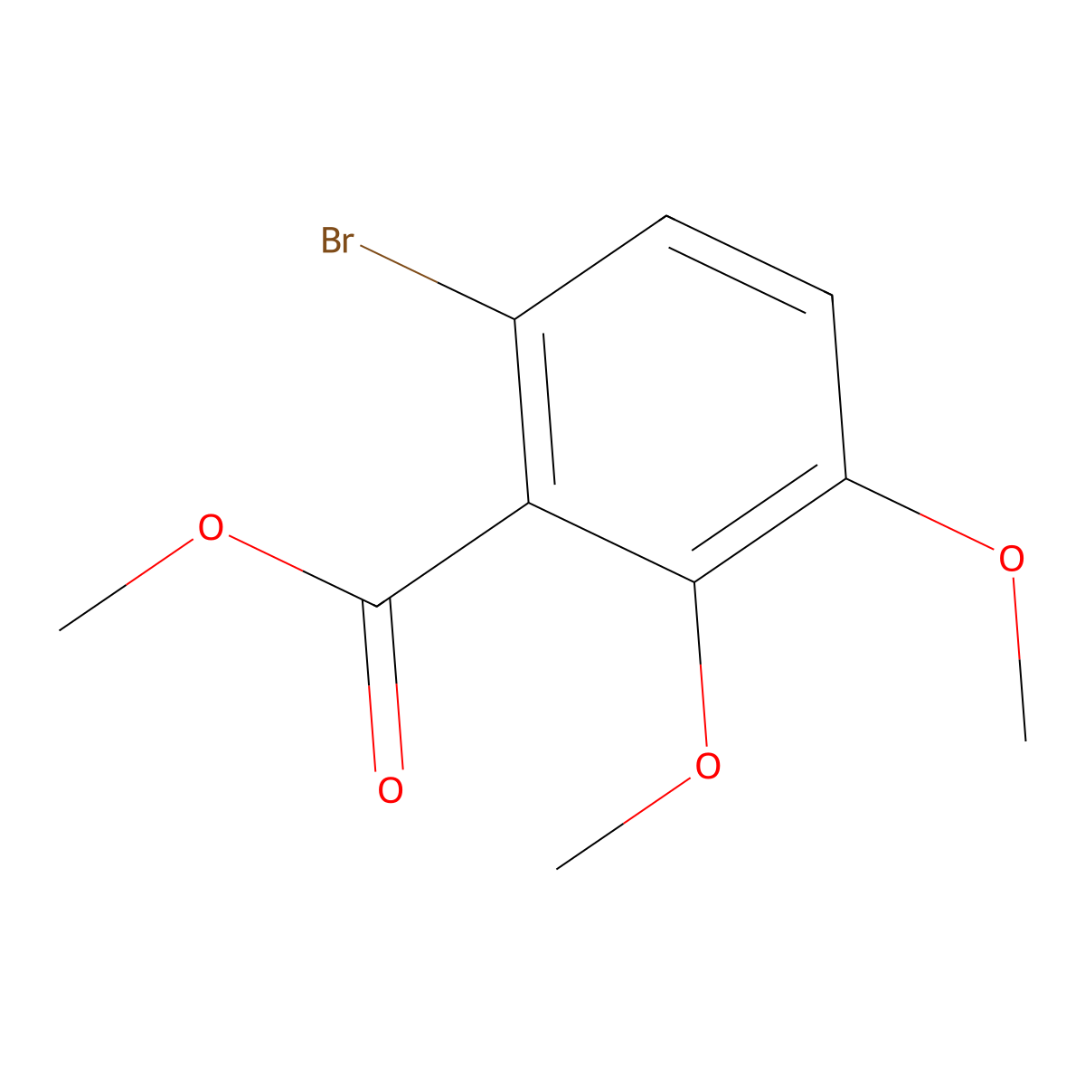 Methyl 6-bromo-2,3-dimethoxybenzoate molecular structure, CAS 59084-77-4