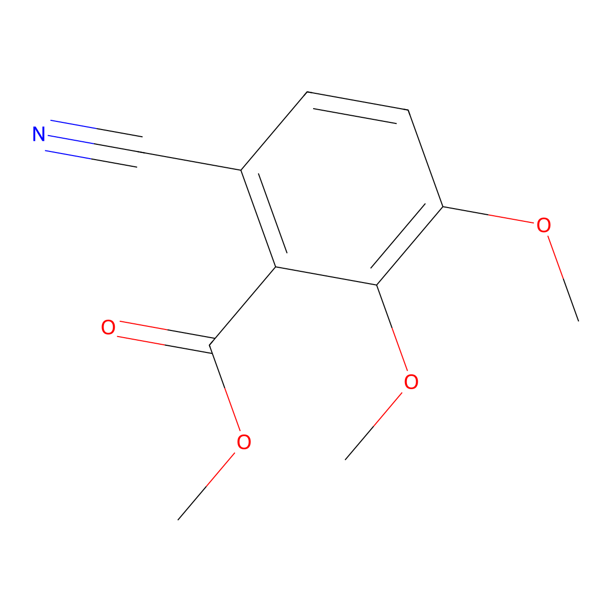 Methyl 6-cyano-2,3-dimethoxybenzoate molecular structure, CAS 59084-78-5