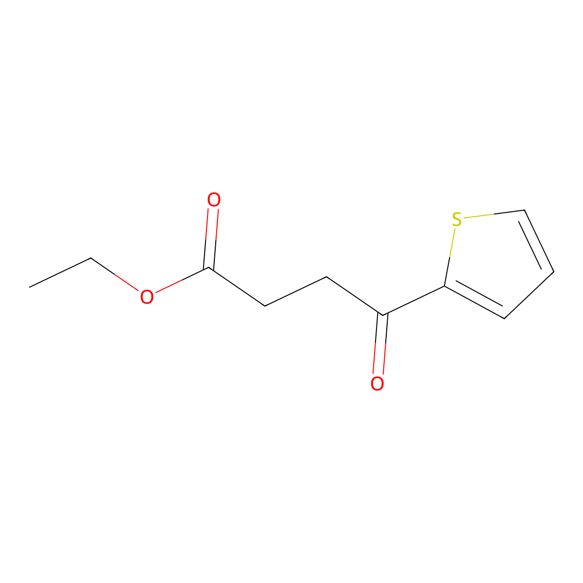 Ethyl 4-oxo-4-(thiophen-2-yl)butanoate molecular structure, CAS 59086-25-8