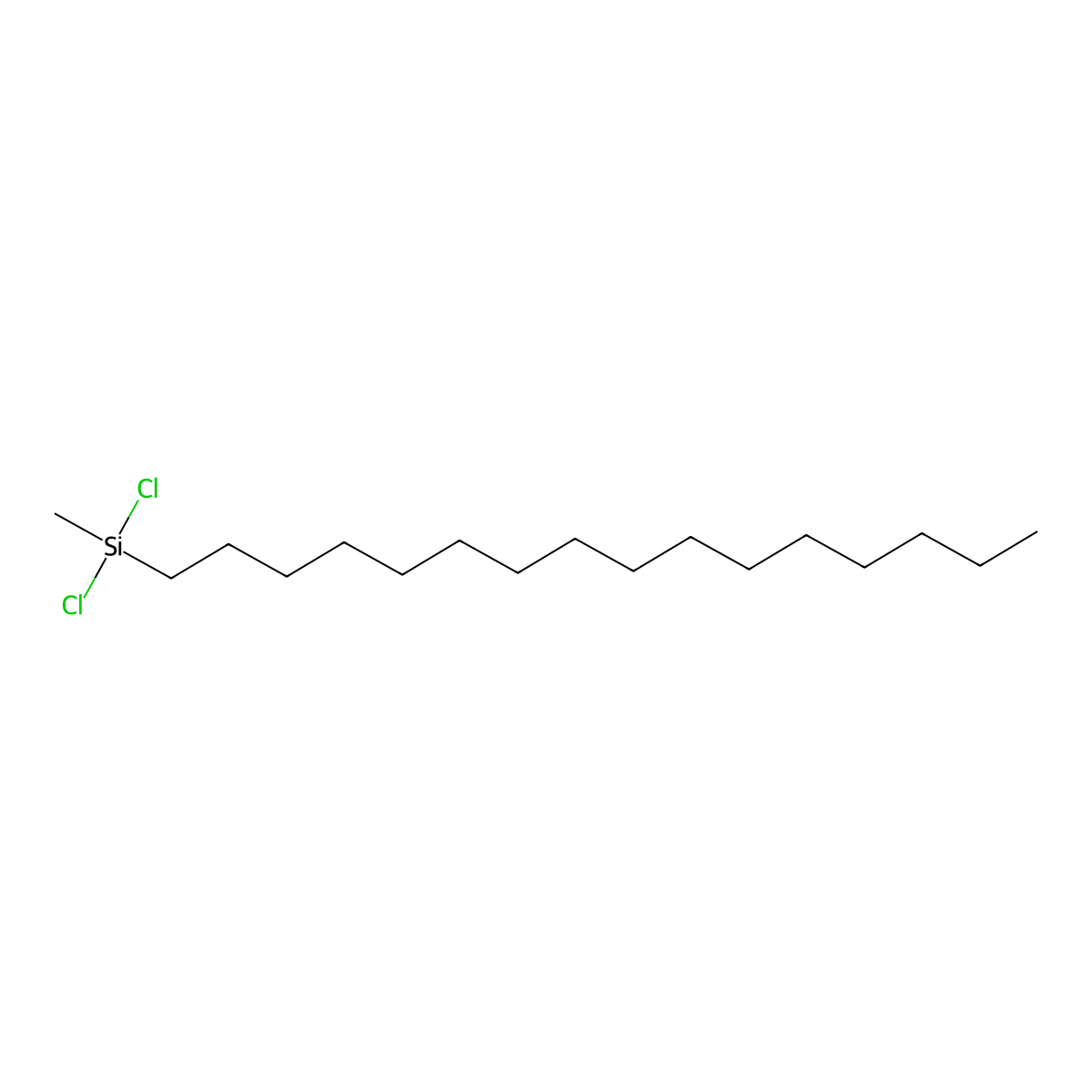 Dichlorohexadecylmethylsilane molecular structure, CAS 59086-81-6