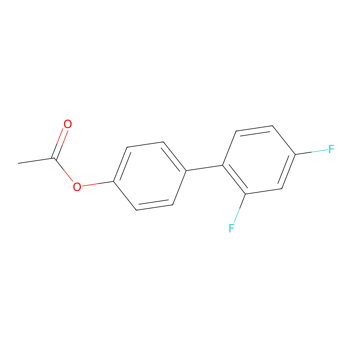 4-Acetoxy-2',4'-difluorobiphenyl molecular structure, CAS 59089-67-7