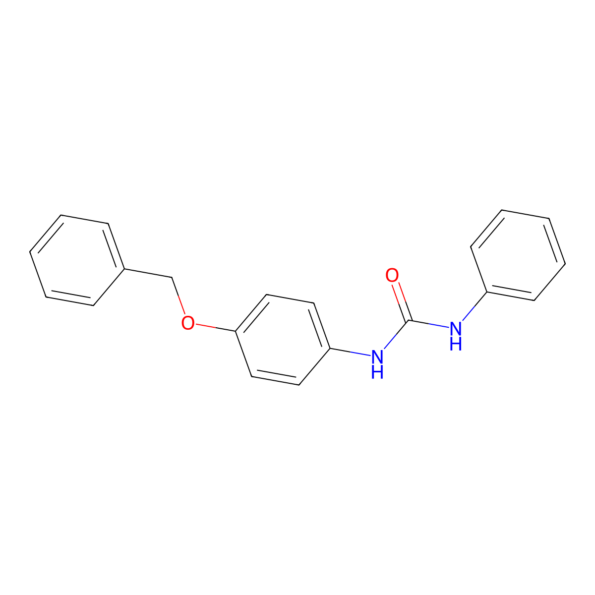 1-Phenyl-3-(4-phenylmethoxyphenyl)urea molecular structure, CAS 5909-63-7