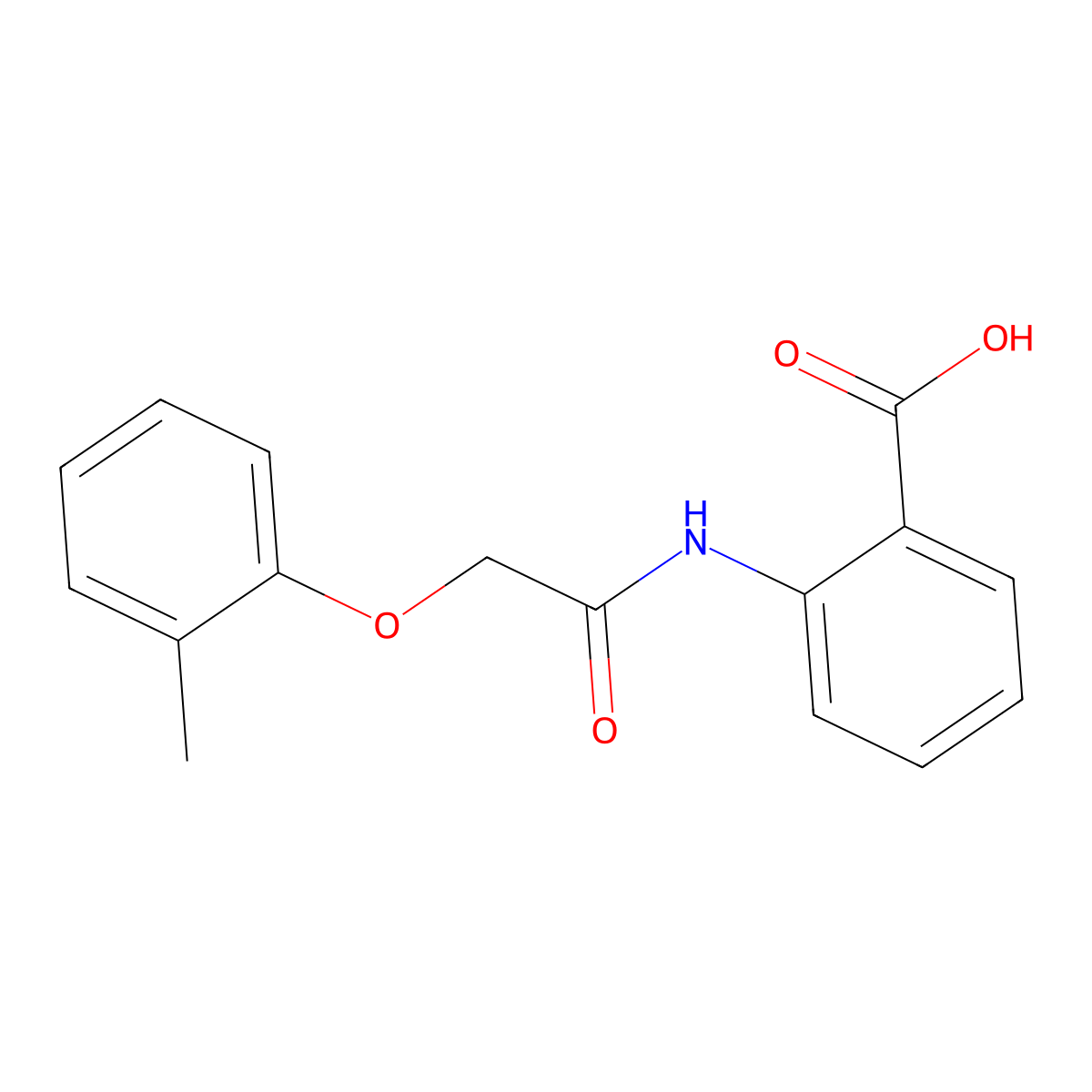 2-{[(2-Methylphenoxy)acetyl]amino}benzoic acid molecular structure, CAS 59090-62-9
