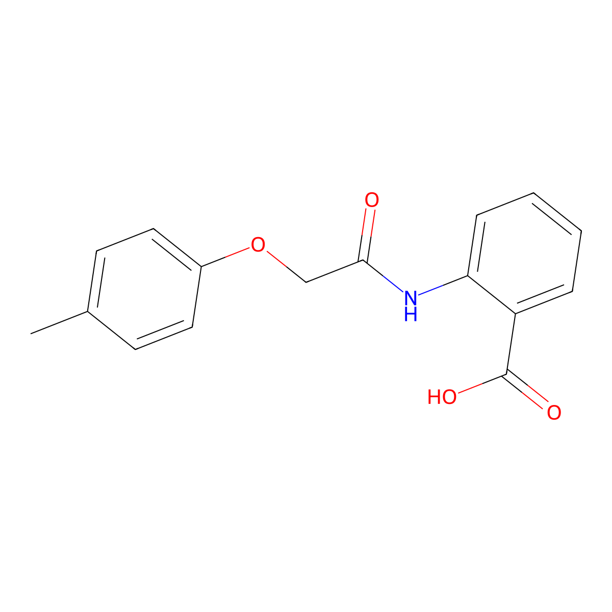 2-[2-(4-Methylphenoxy)acetamido]benzoic acid molecular structure, CAS 59090-64-1