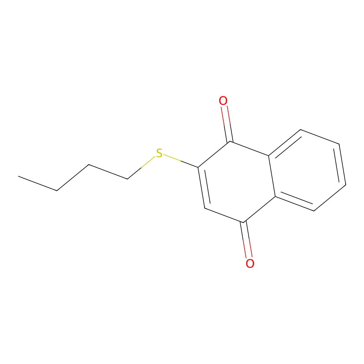 1,4-Naphthoquinone, 2-(butylthio)- molecular structure, CAS 59094-49-4
