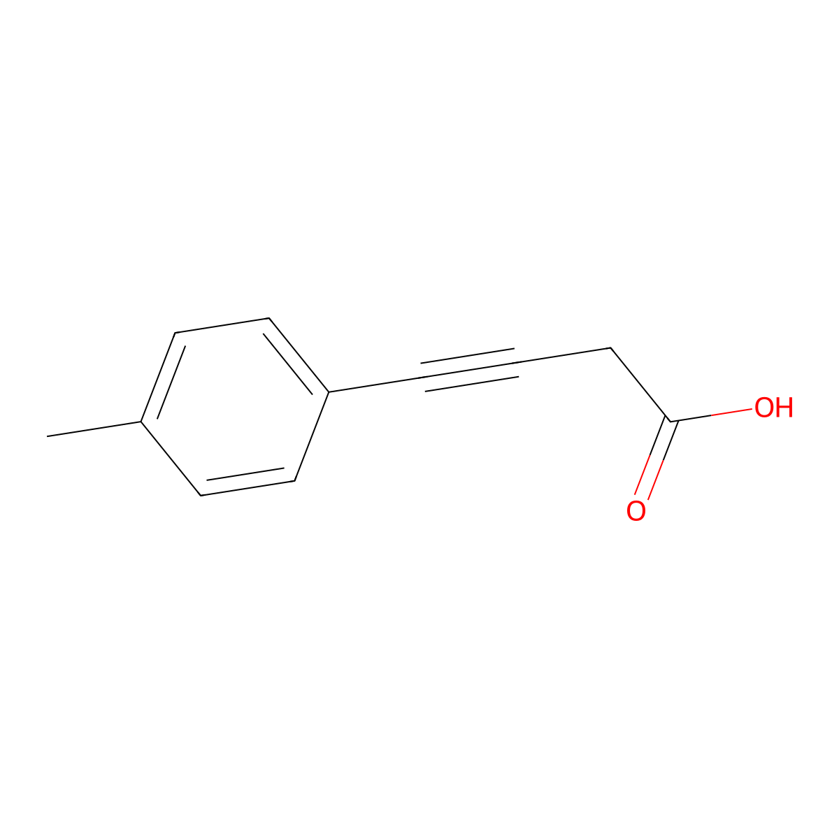 4-(4-Methylphenyl)but-3-ynoic acid molecular structure, CAS 59099-76-2
