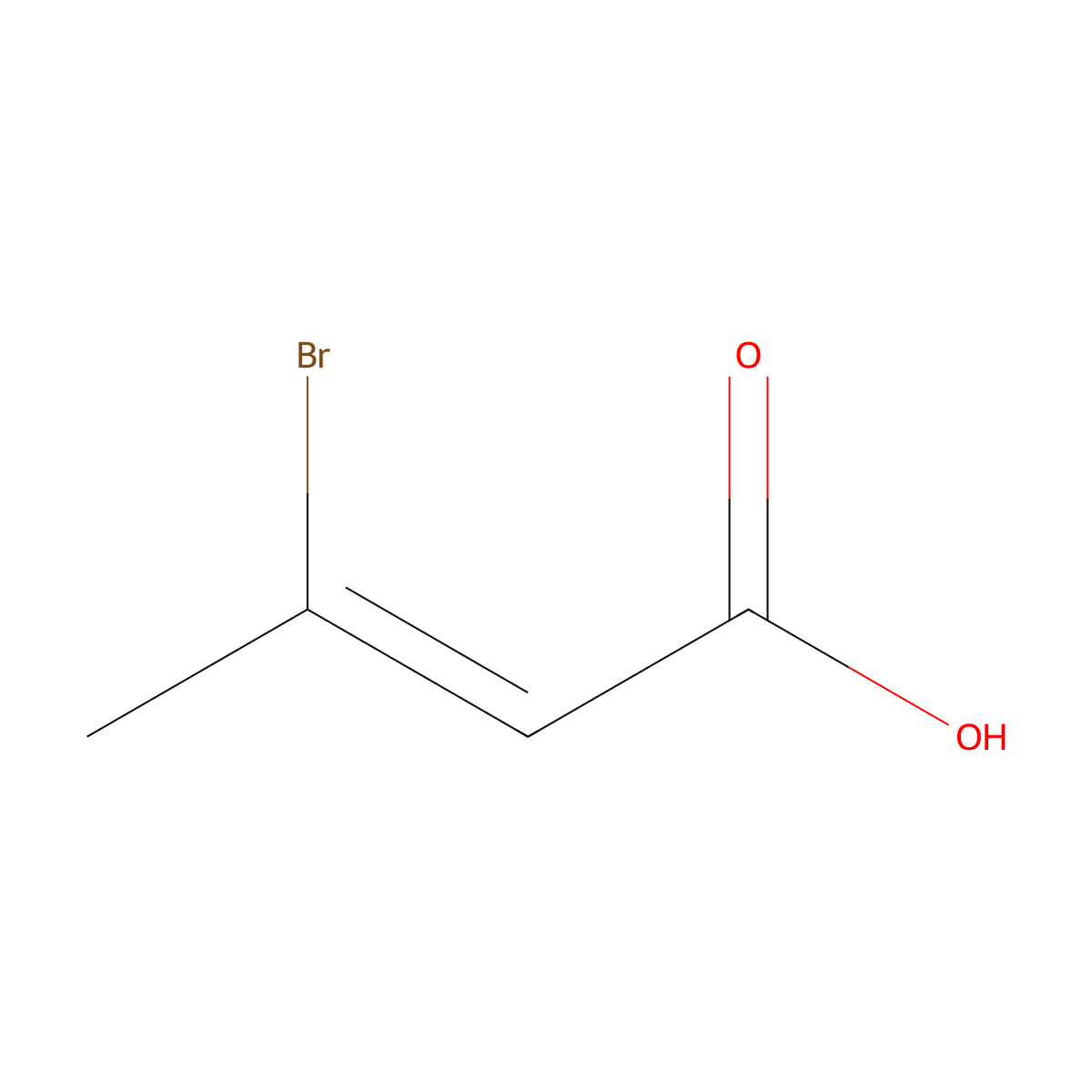 3-Bromobut-2-enoic acid molecular structure, CAS 591-02-6