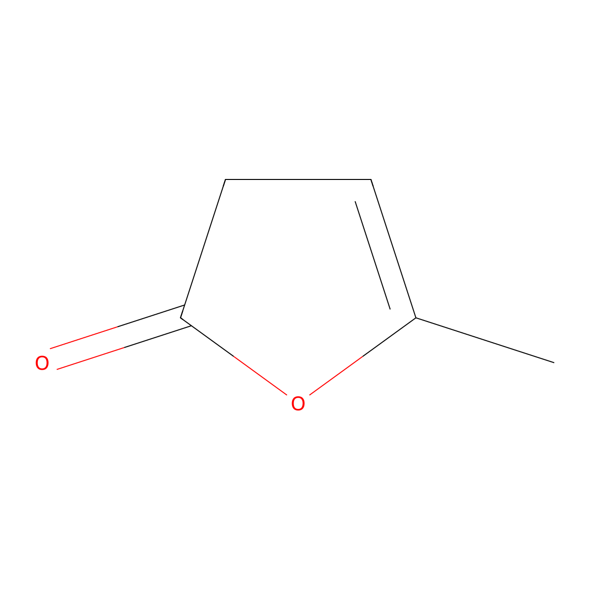 alpha-Angelica lactone molecular structure, CAS 591-12-8