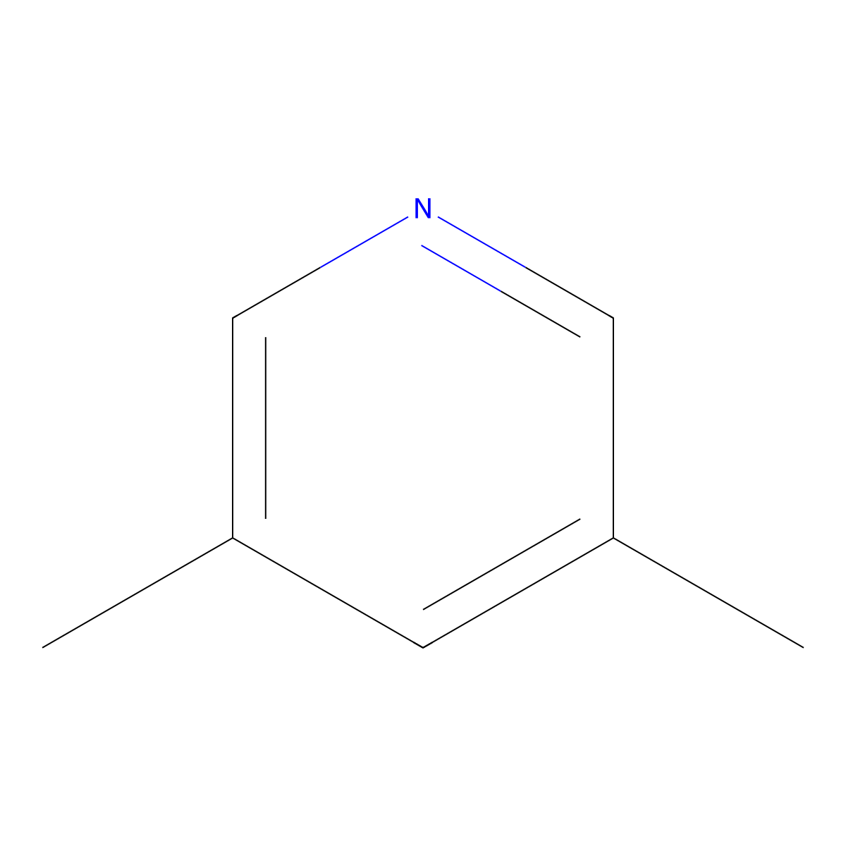 3,5-Dimethylpyridine molecular structure, CAS 591-22-0