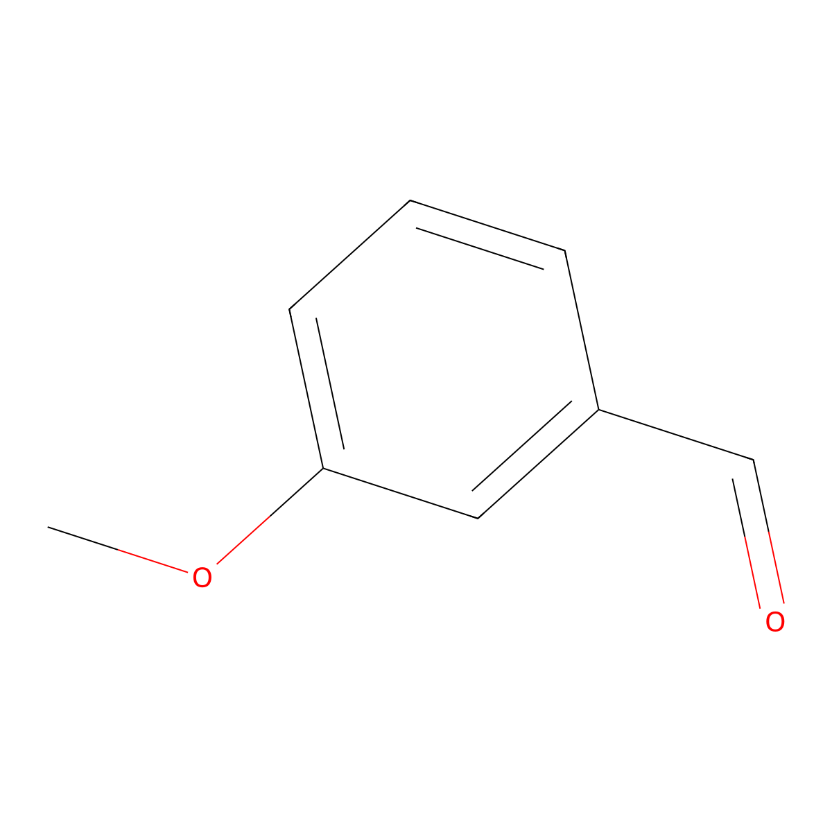3-Methoxybenzaldehyde molecular structure, CAS 591-31-1