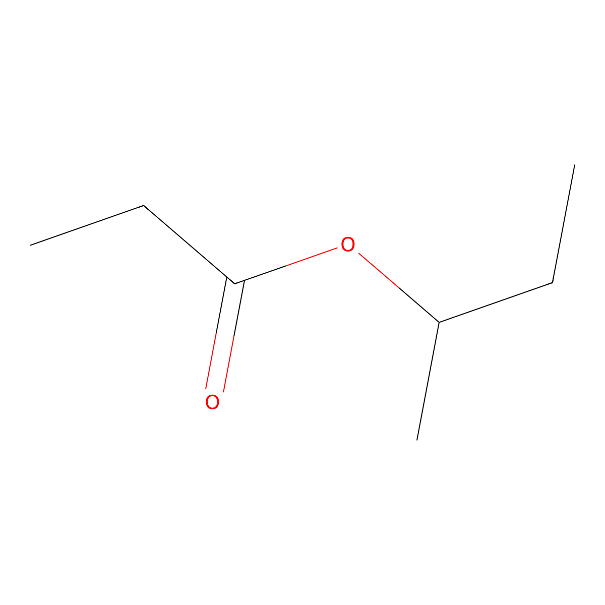 Propanoic acid, 1-methylpropyl ester molecular structure, CAS 591-34-4