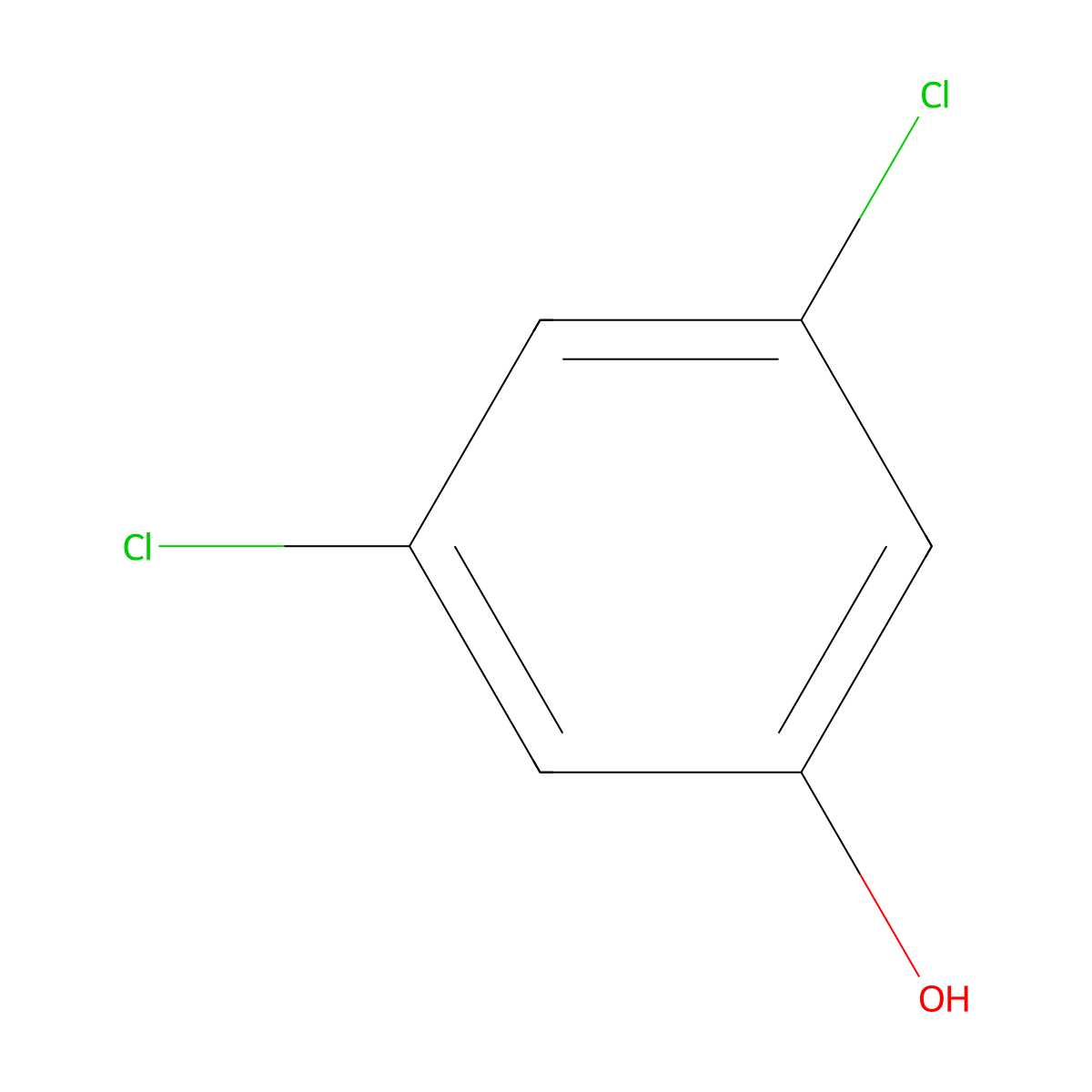 3,5-Dichlorophenol molecular structure, CAS 591-35-5
