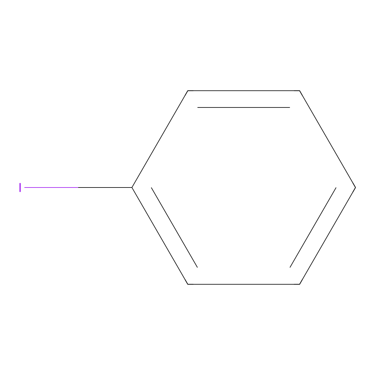 Iodobenzene molecular structure, CAS 591-50-4