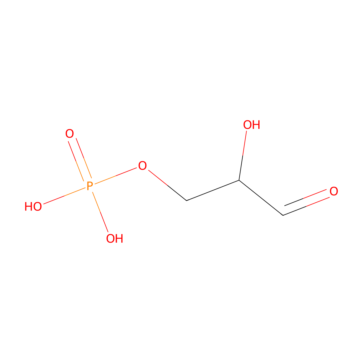 Triose phosphate molecular structure, CAS 591-57-1