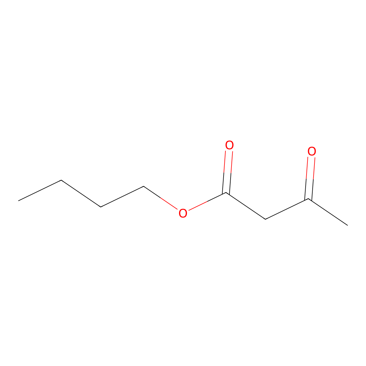 Butyl acetoacetate molecular structure, CAS 591-60-6