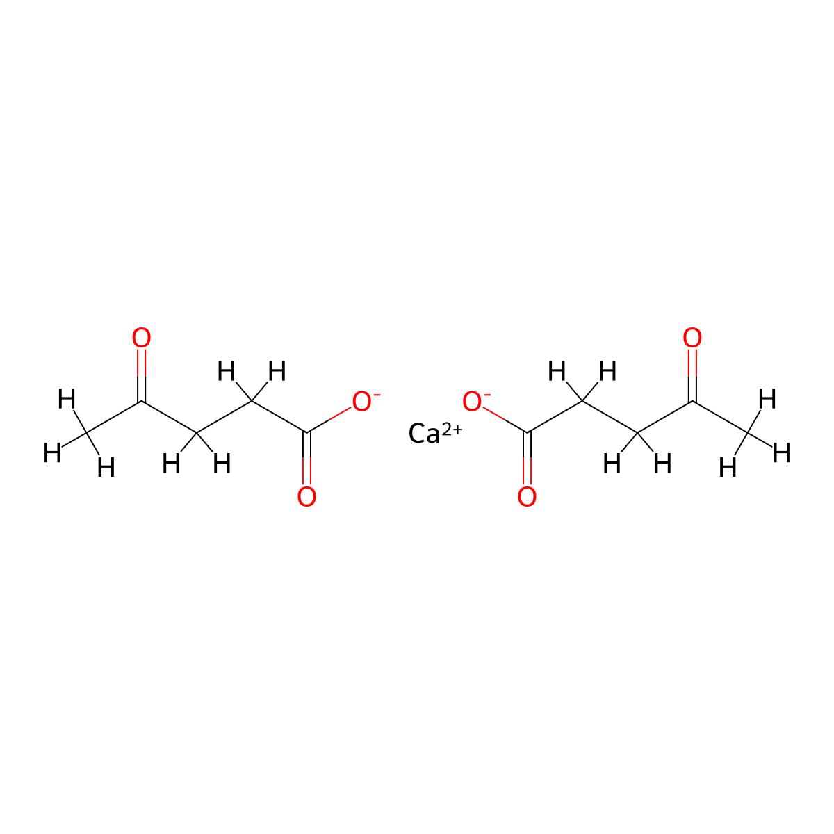 Pentanoic acid, 4-oxo-, calcium salt molecular structure, CAS 591-64-0