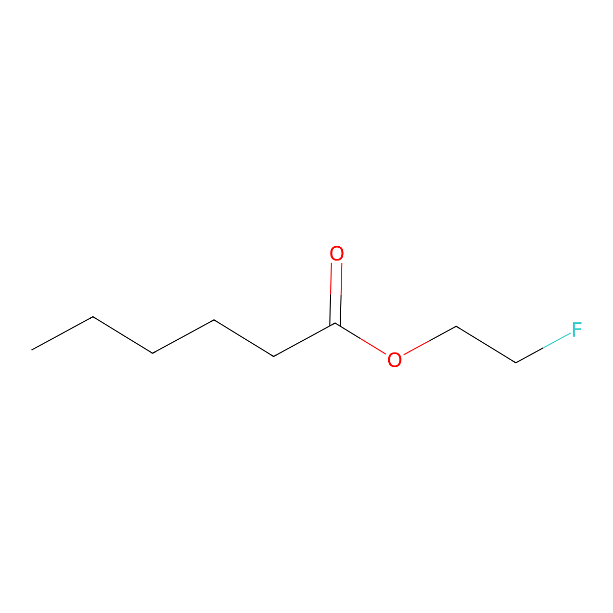 2-Fluoroethyl hexanoate molecular structure, CAS 591-66-2