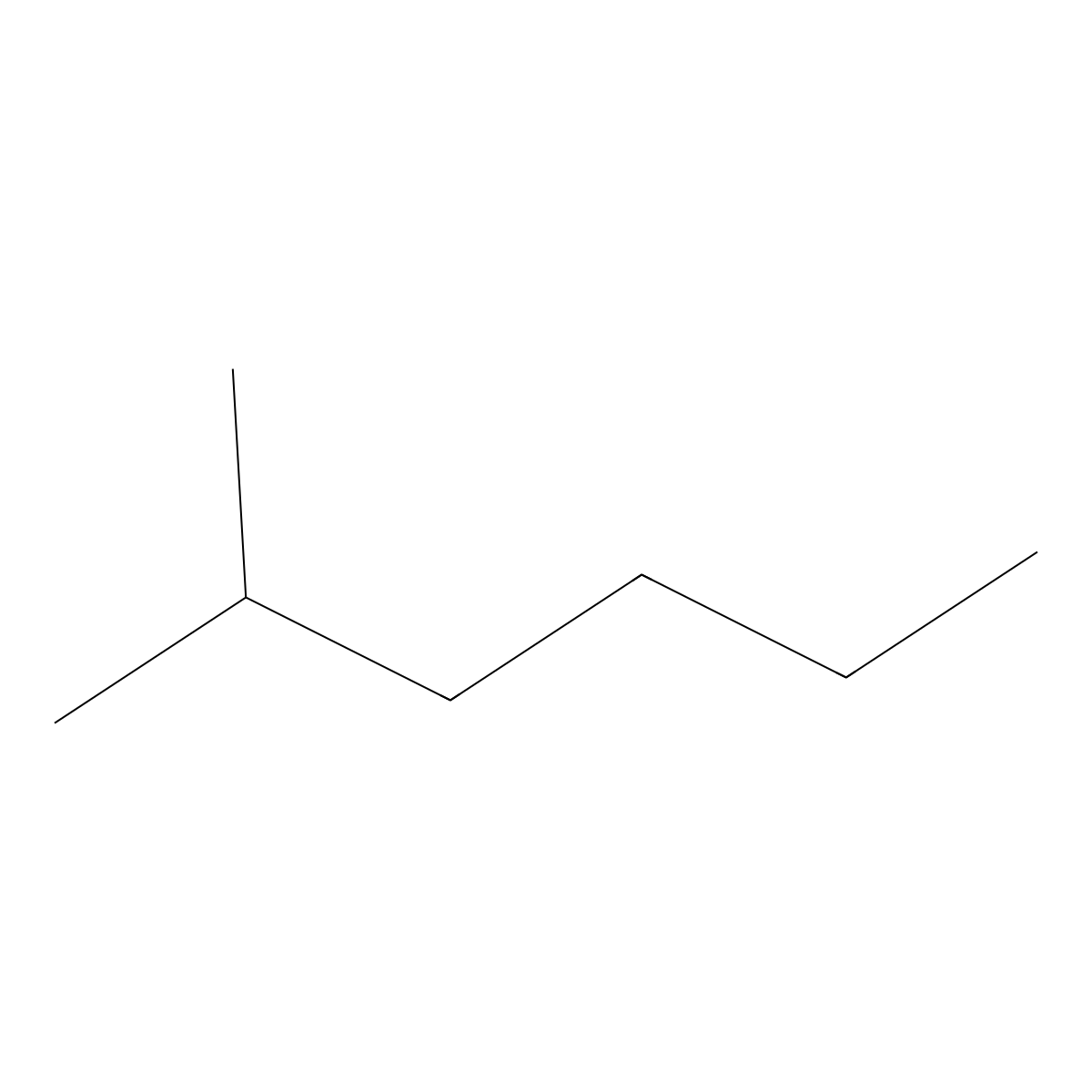 2-Methylhexane molecular structure, CAS 591-76-4