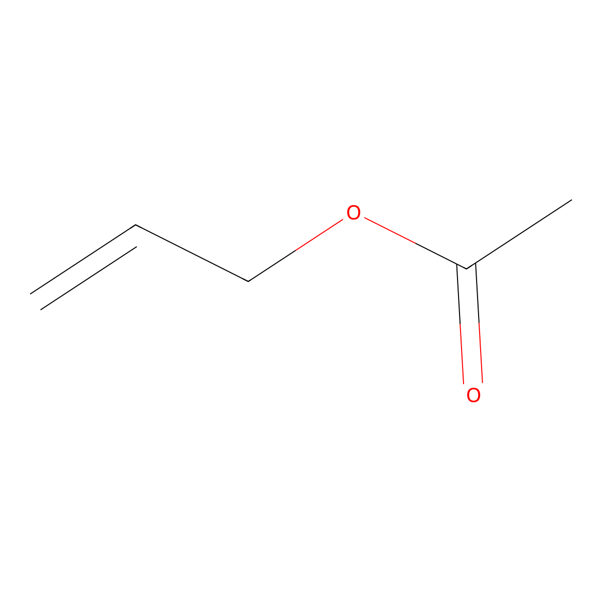 Allyl acetate molecular structure, CAS 591-87-7