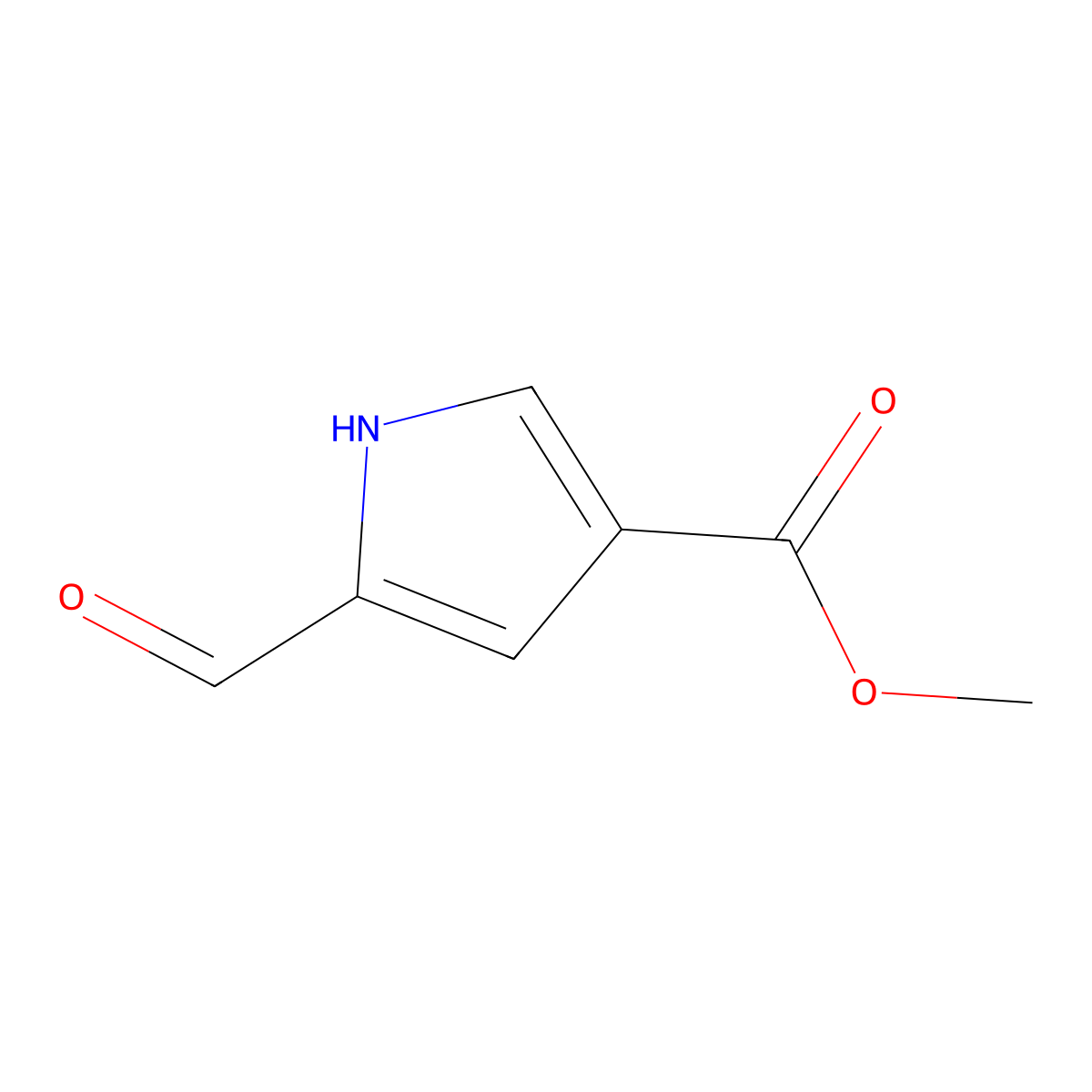 Methyl 5-formylpyrrole-3-carboxylate molecular structure, CAS 5910-05-4