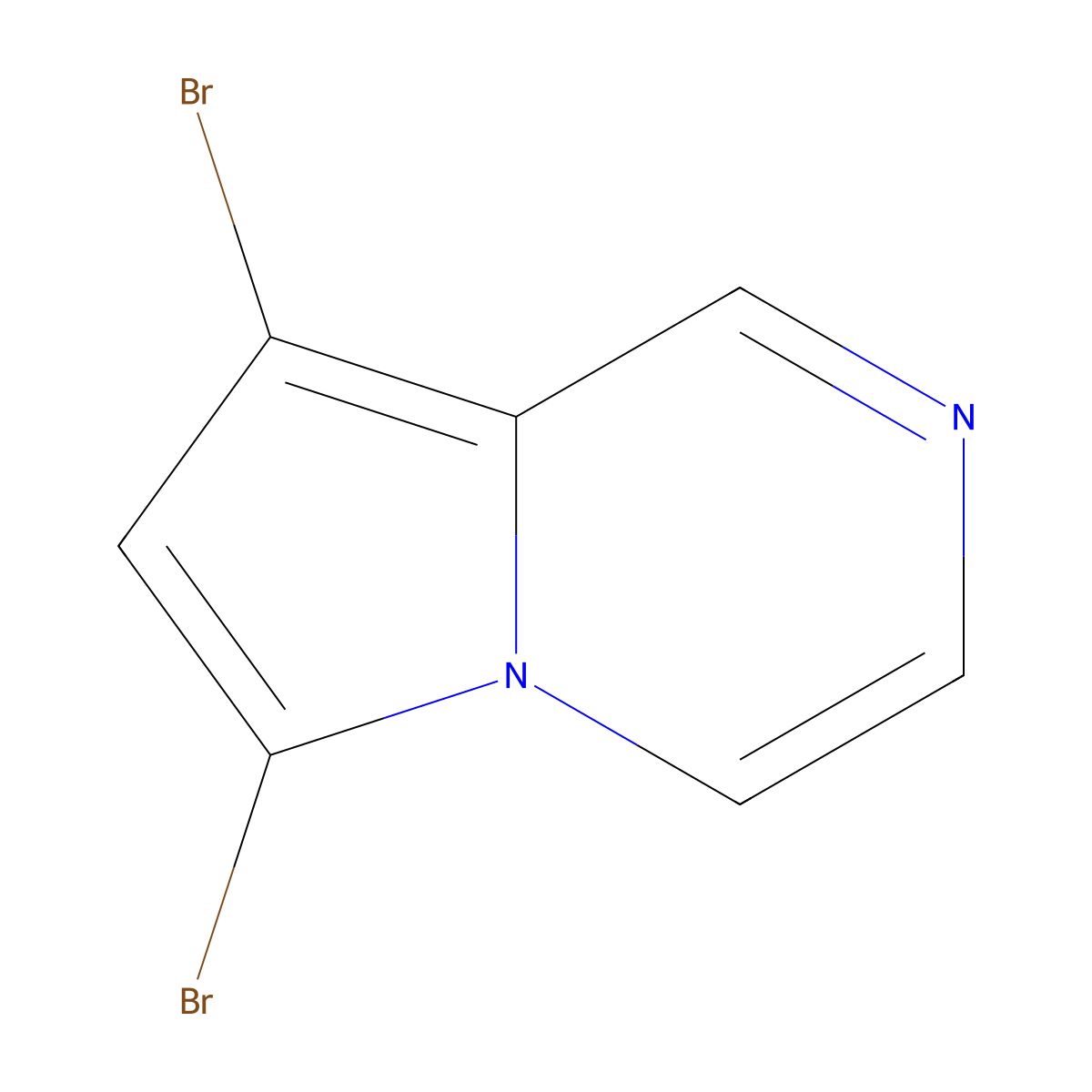 6,8-Dibromopyrrolo[1,2-a]pyrazine molecular structure, CAS 5910-11-2