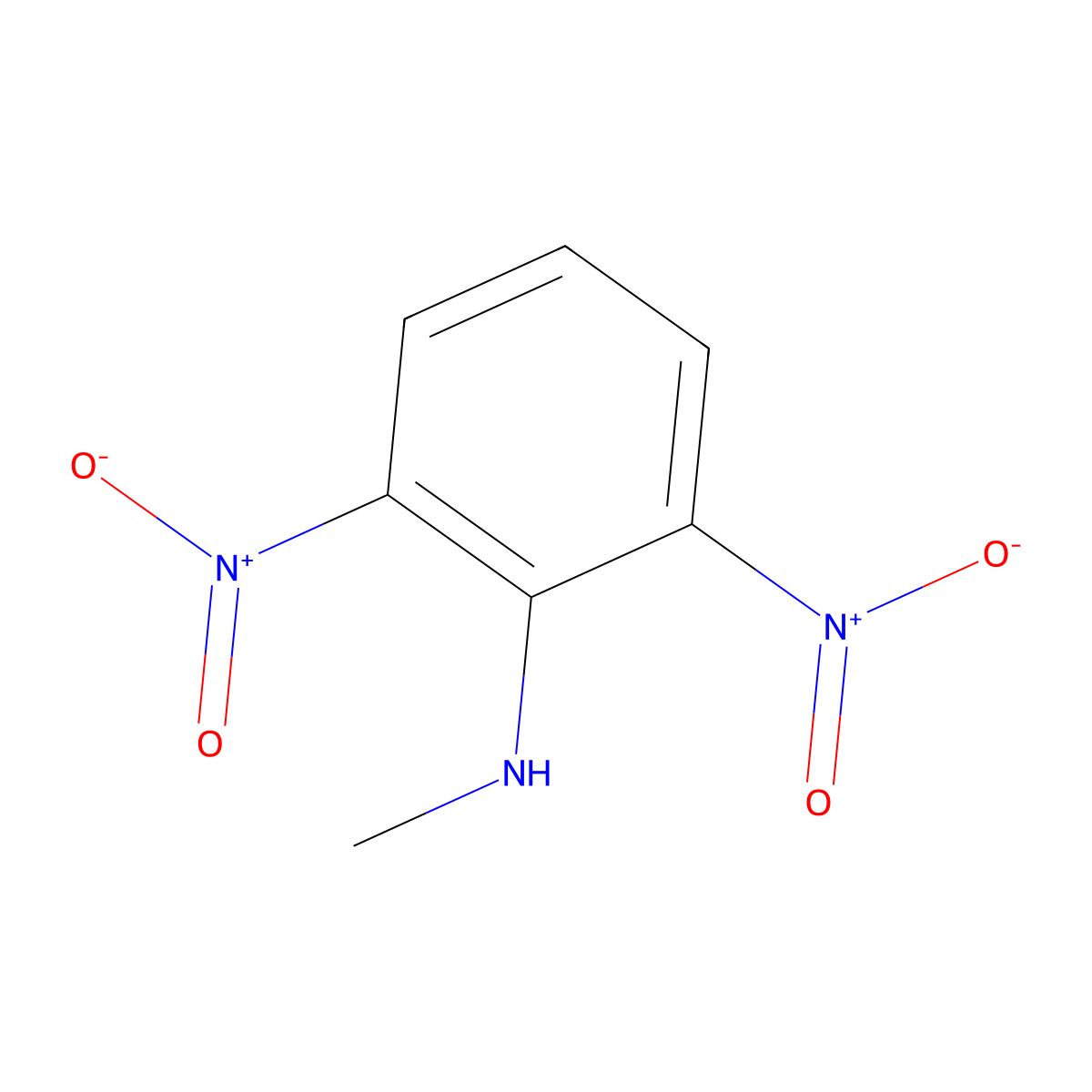 N-Methyl-2,6-dinitroaniline molecular structure, CAS 5910-19-0