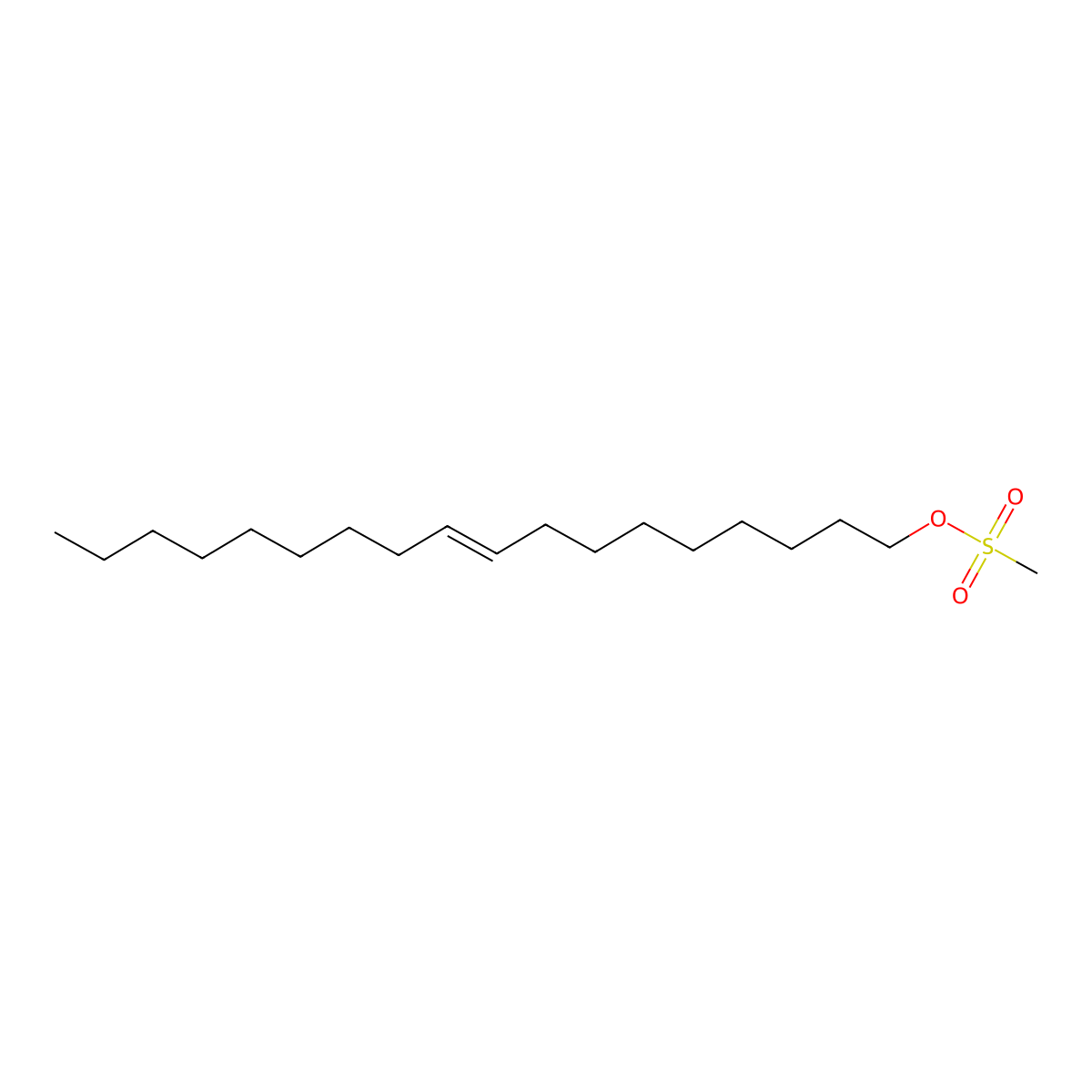 9-Octadecen-1-ol, 1-methanesulfonate, (9Z)- molecular structure, CAS 59101-13-2