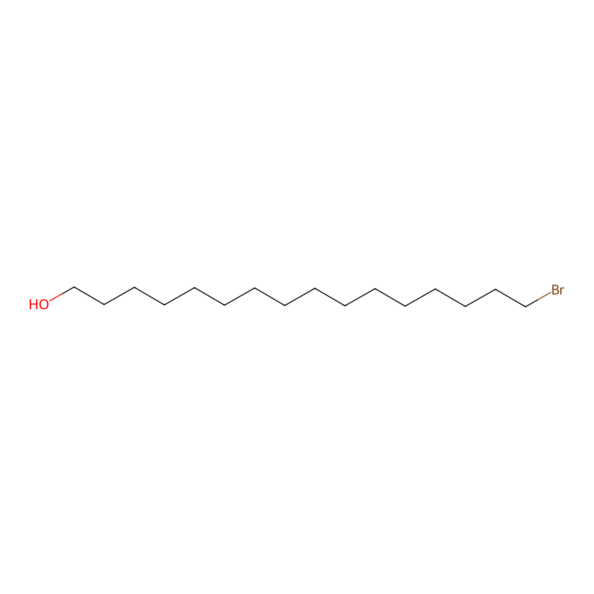 16-Bromo-1-hexadecanol molecular structure, CAS 59101-28-9