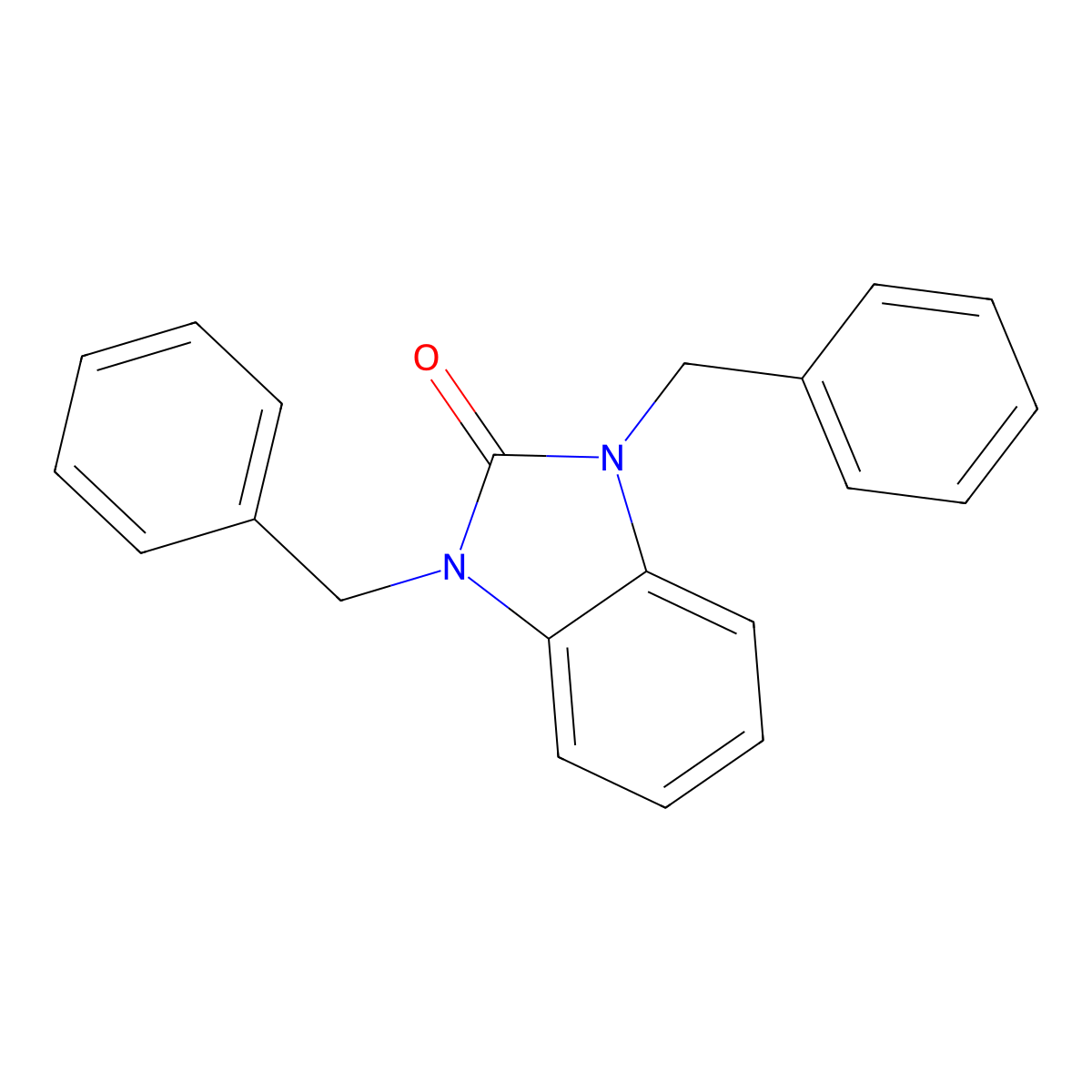 1,3-Dibenzylbenzimidazol-2-one molecular structure, CAS 59103-39-8