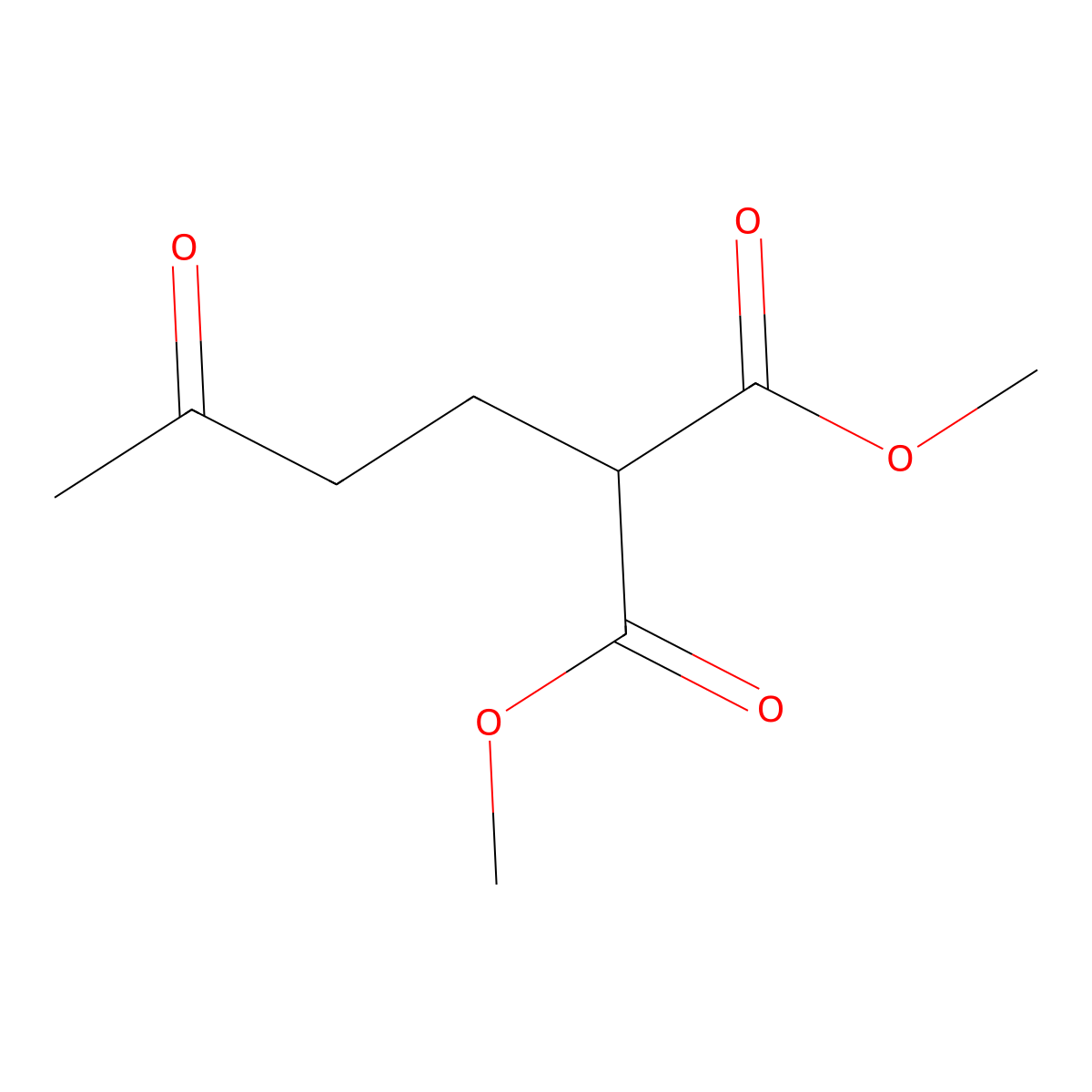 Propanedioic acid, (3-oxobutyl)-, dimethyl ester molecular structure, CAS 59104-44-8