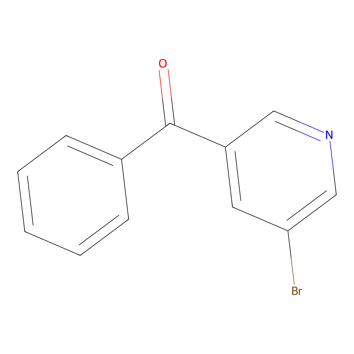 (5-Bromopyridin-3-yl)(phenyl)methanone molecular structure, CAS 59105-50-9