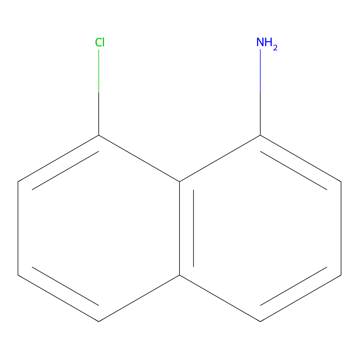 8-Chloronaphthalen-1-amine molecular structure, CAS 59107-51-6