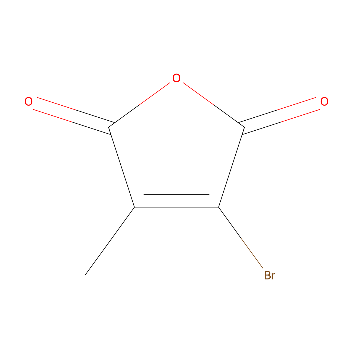 3-Bromo-4-methyl-2,5-dihydrofuran-2,5-dione molecular structure, CAS 59107-74-3