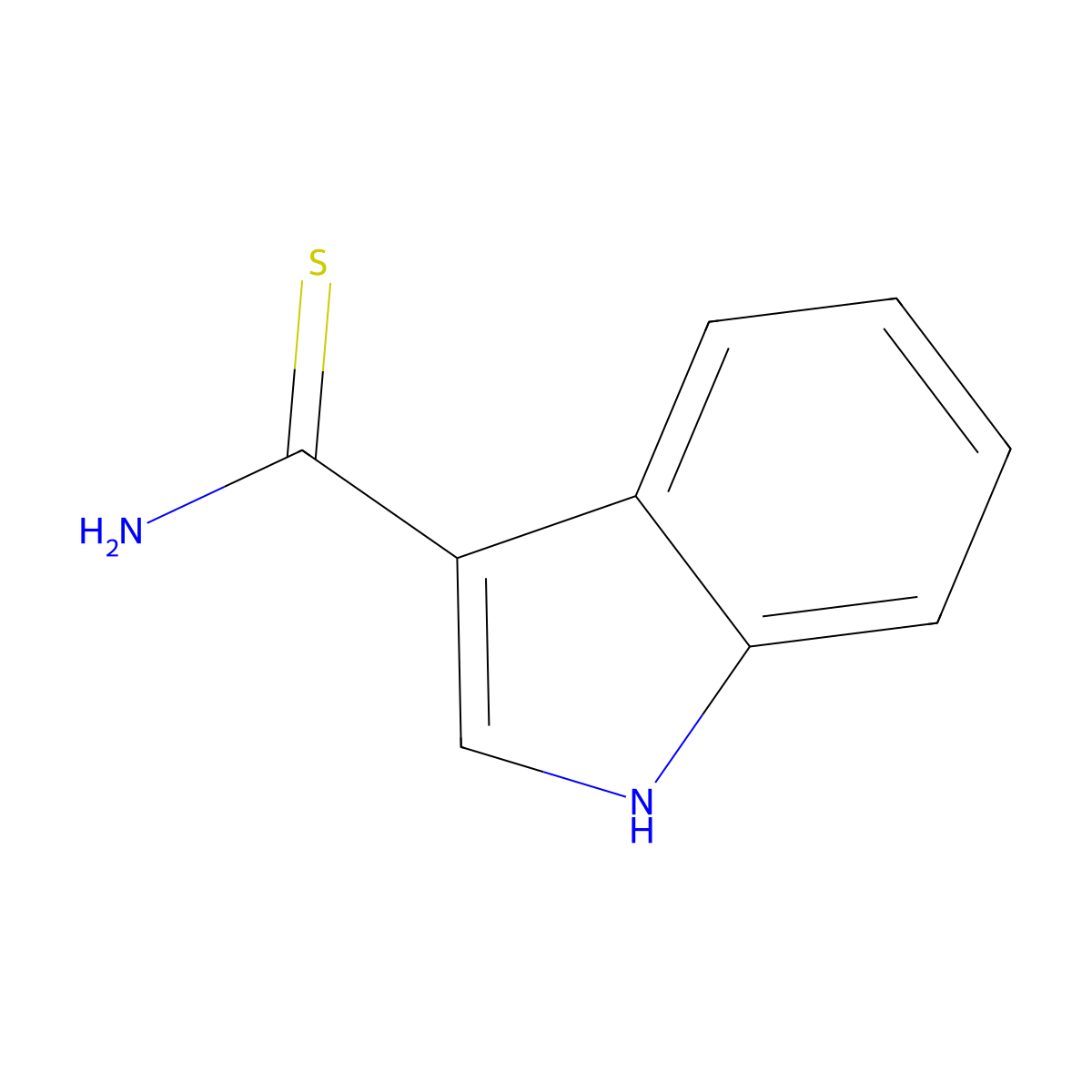 1H-Indole-3-carbothioamide molecular structure, CAS 59108-90-6