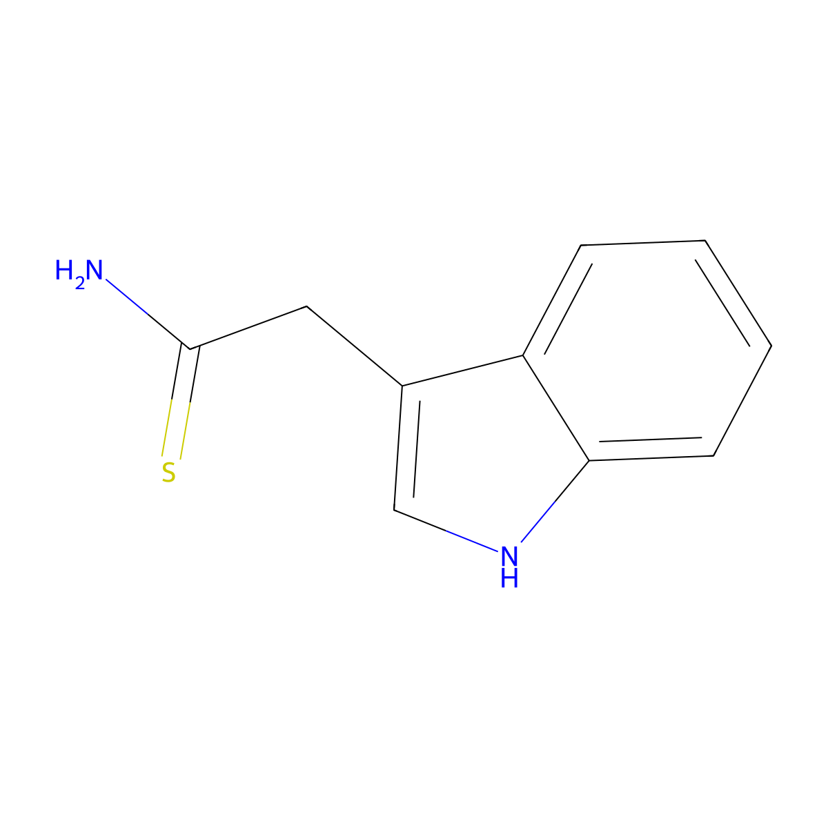 2-(1H-indol-3-yl)ethanethioamide molecular structure, CAS 59108-91-7