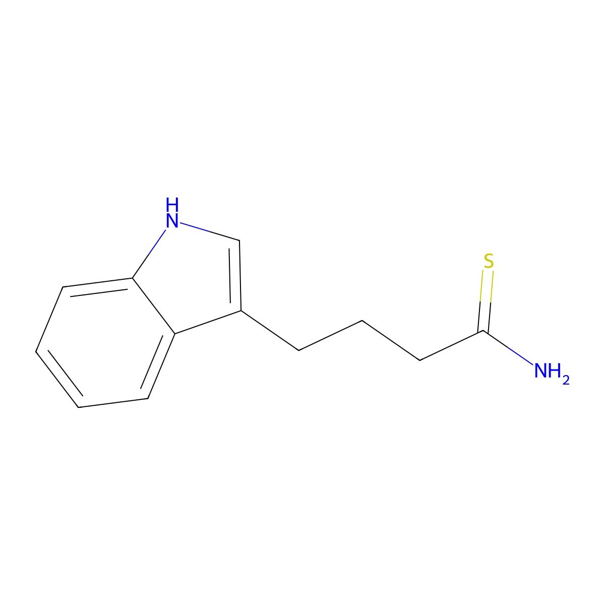 4-(1H-indol-3-yl)butanethioamide molecular structure, CAS 59108-93-9