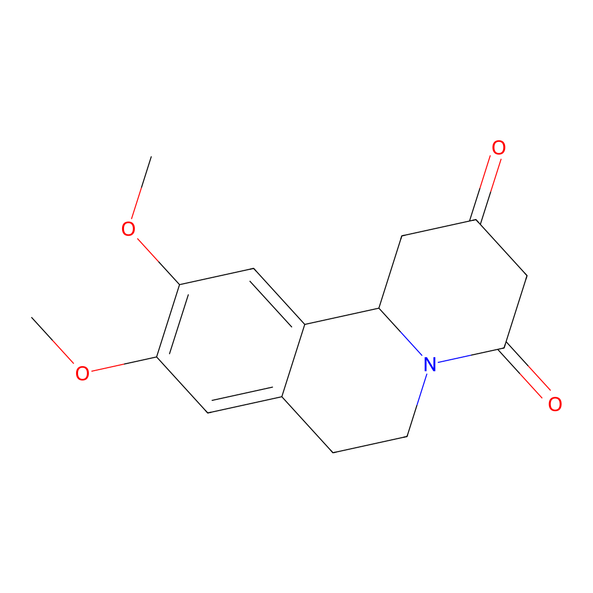 9,10-dimethoxy-1,6,7,11b-tetrahydro-2H-pyrido[2,1-a]isoquinoline-2,4(3H)-dione molecular structure, CAS 5911-65-9
