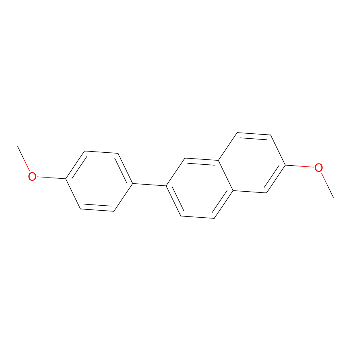 2-Methoxy-6-(4-methoxyphenyl)naphthalene molecular structure, CAS 59115-47-8
