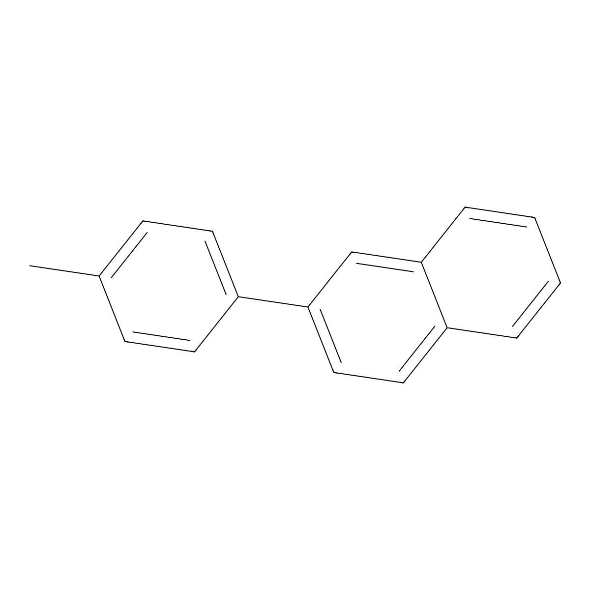 2-(4-Methylphenyl)naphthalene molecular structure, CAS 59115-49-0
