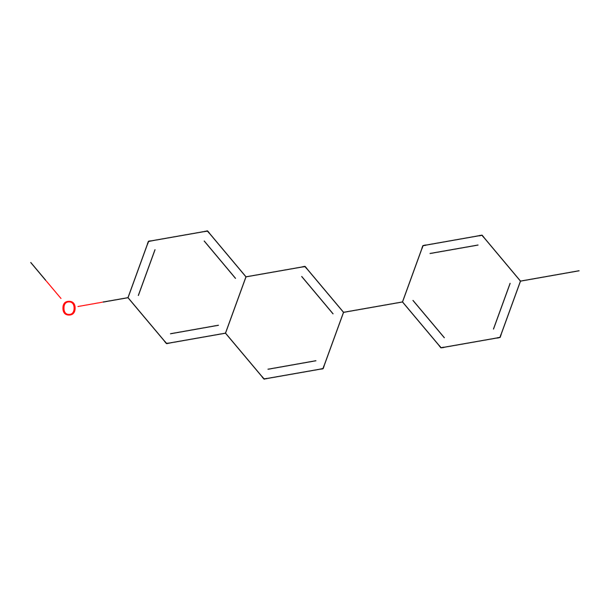 2-Methoxy-6-(4-methylphenyl)naphthalene molecular structure, CAS 59115-50-3