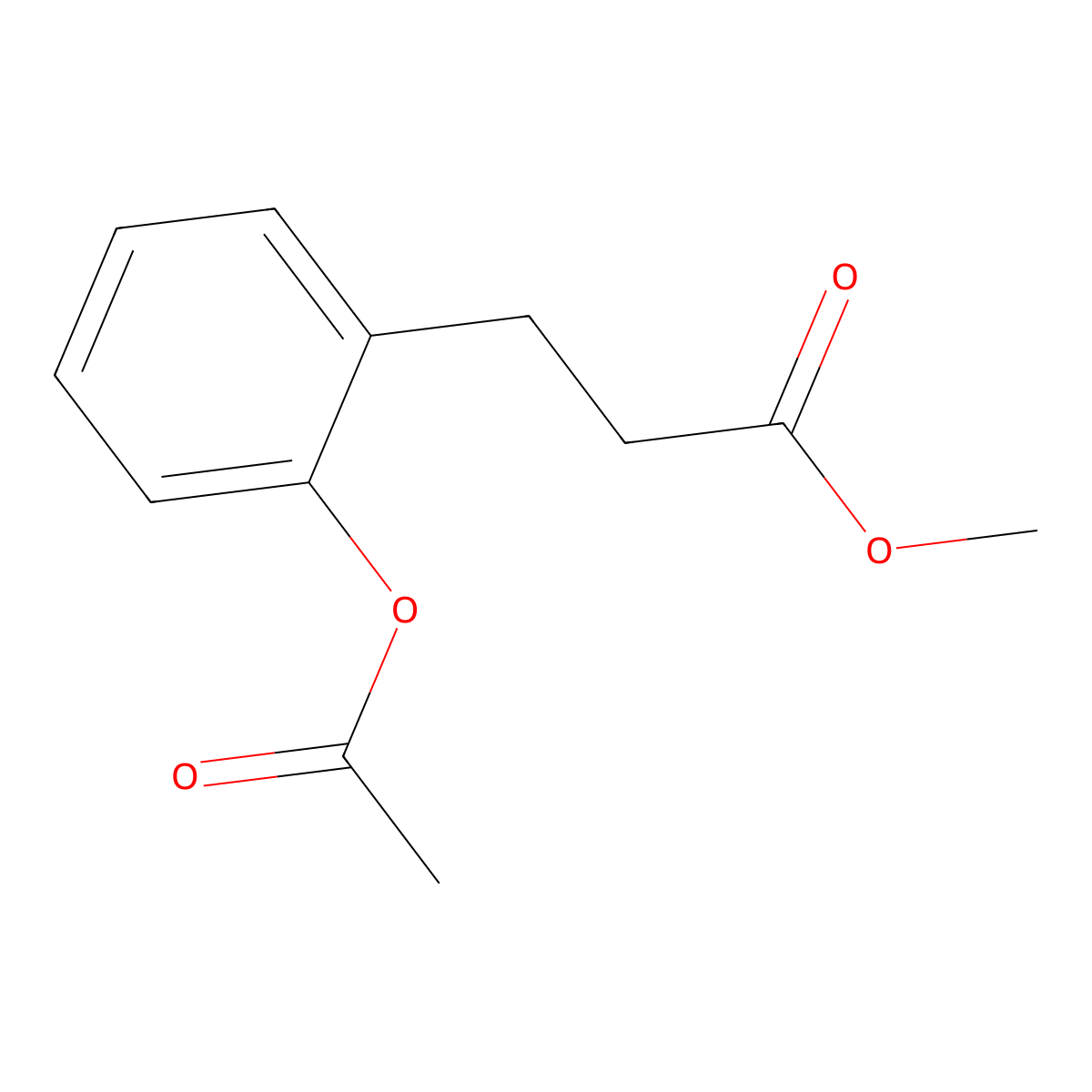 Methyl 3-(2-acetoxyphenyl)propanoate molecular structure, CAS 59116-14-2