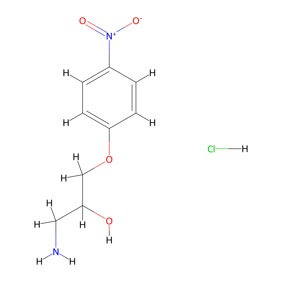1-Amino-3-(4-nitrophenoxy)propan-2-ol hydrochloride molecular structure, CAS 59117-67-8