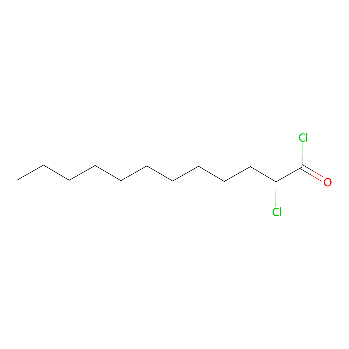 Dodecanoyl chloride, 2-chloro- molecular structure, CAS 59117-77-0