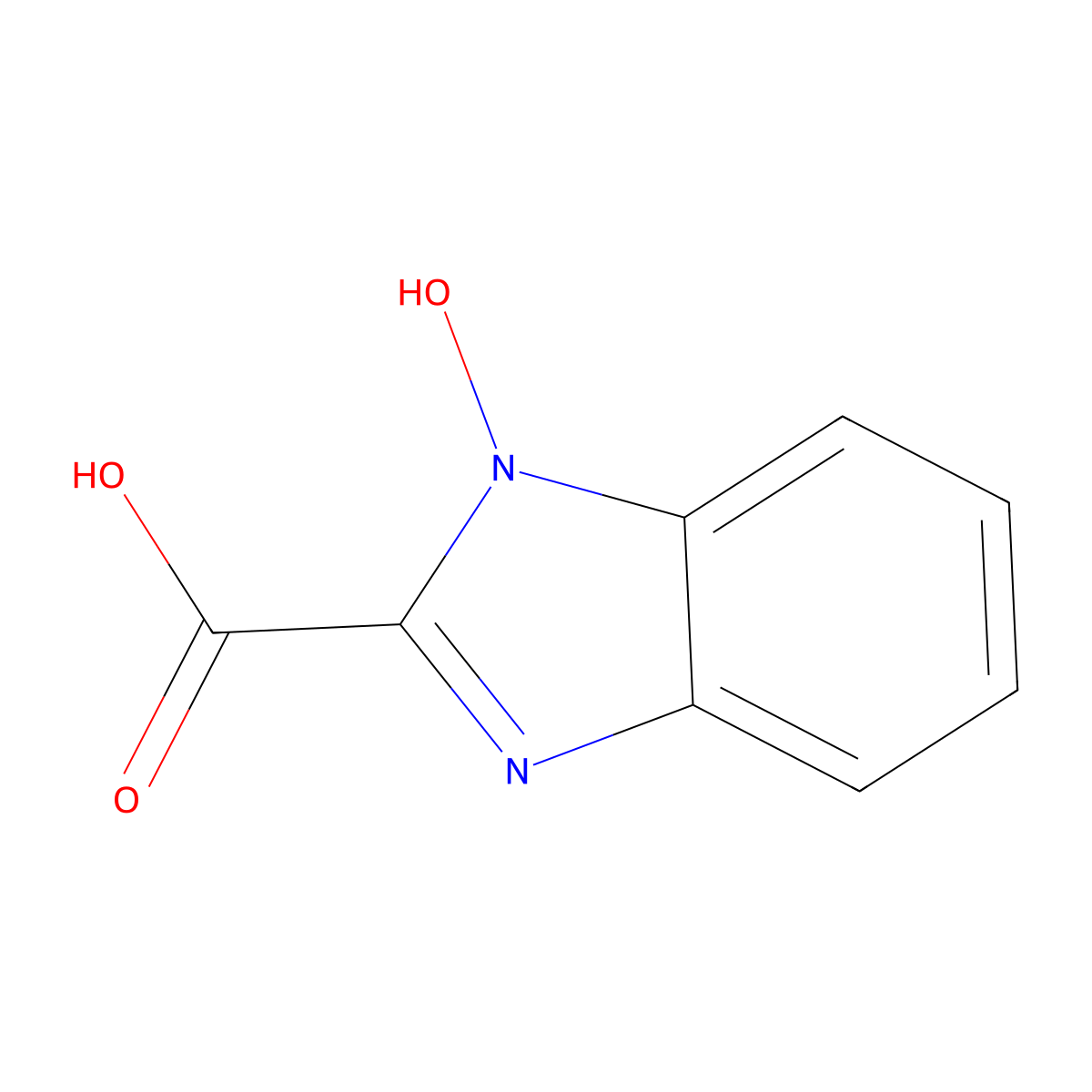 1-Hydroxy-1H-benzo[d]imidazole-2-carboxylic acid molecular structure, CAS 59118-50-2