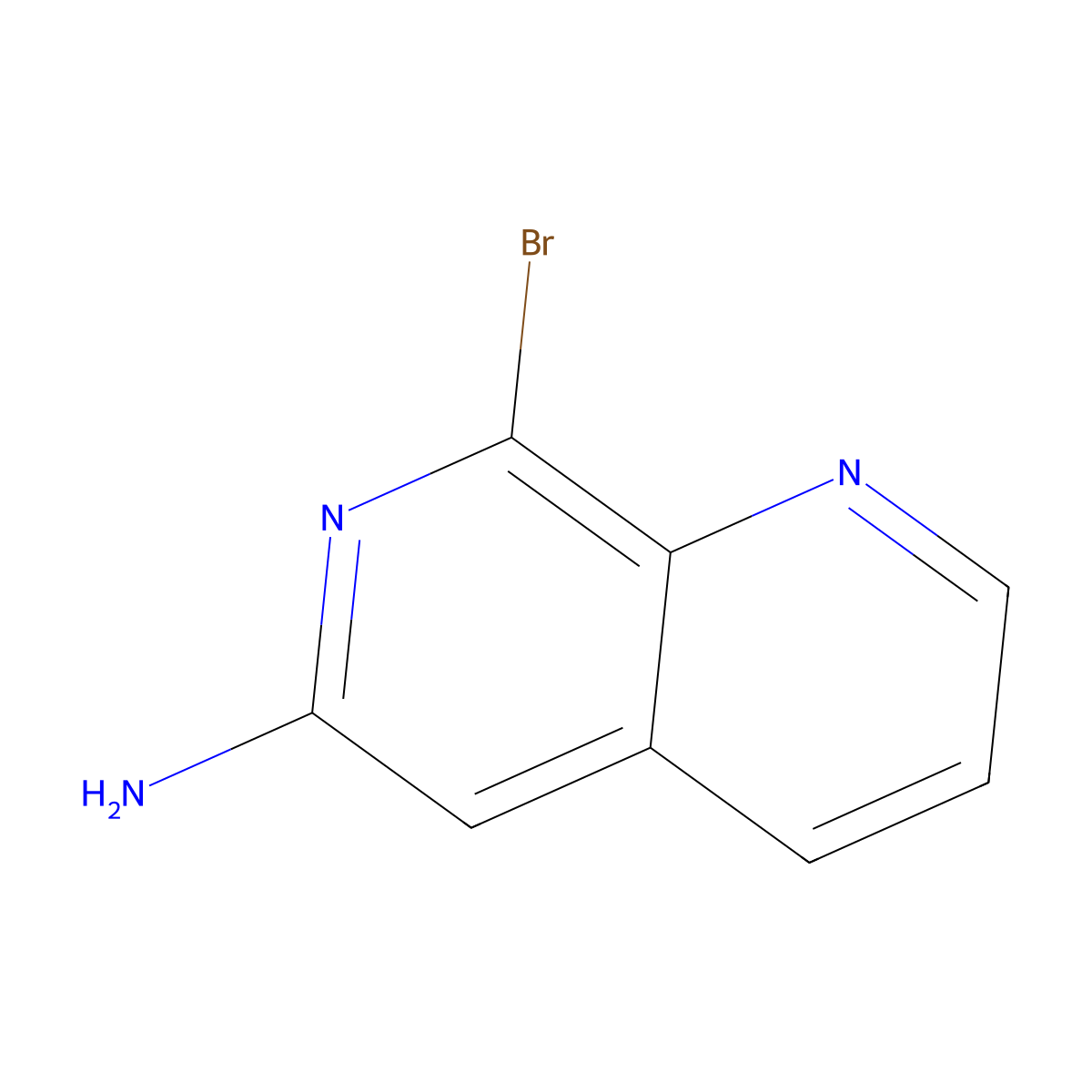 8-Bromo-1,7-naphthyridin-6-amine molecular structure, CAS 5912-35-6